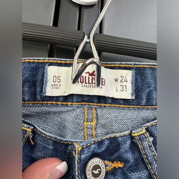 Vintage Y2K Hollister distressed jeans-0S - Picture 3 of 3